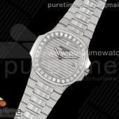 TW공장 파텍필립 노틸러스 점보 5711 풀다이아몬드 스틸 Nautilus 5711 SS TWF Full Diamonds Bezel & Dial on Diamonds Bracelet A324