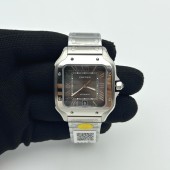 AF공장 까르띠에 산토스 라지 그레이다이얼 브레이슬릿 Santos de Cartier 40mm SS AF 1:1 Best Edition Gray Dial on SS SmartLinks Bracelet MIYOTA 9015