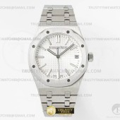 BF공장 오데마피게 로얄오크 15510 50주년기념판 화이트다이얼 브레이슬릿 Royal Oak 41mm 15510 SS/SS White BF MY9015 Mod 4302