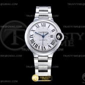 V6공장 까르띠에 발롱블루 33 오토메틱 브레이슬릿 Jap NH05  Balon Bleu Ladies 33mm SS/SS Wht V6F V7 Jap NH05