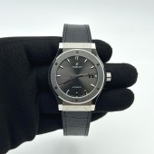 JJ+공장 위블로 클래식퓨전 42mm 그레이다이얼 가죽스트랩 Classic Fusion Bang 42mm SS/LE Grey JJ+F A1110  (제이제이플러스)
