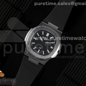 AMG공장 파텍필립 노틸러스 5711 블랙풀세라믹 블랙다이얼 블랙러버스트랩 AET Nautilus 5711 Black Ceramic AMGF Best Edition Black Dial on Black Rubber Strap MIYOTA 9015