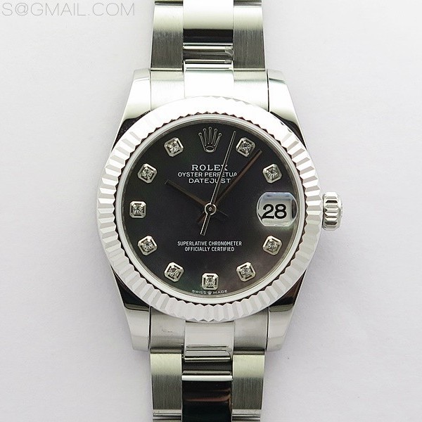 BP공장 롤렉스 데이저스트 31 자개다이얼 2813무브 21600진동 Datejust 31mm 278273 SS BP Best Edition Black MOP Crystal Markers Dial on Oyster Bracelet