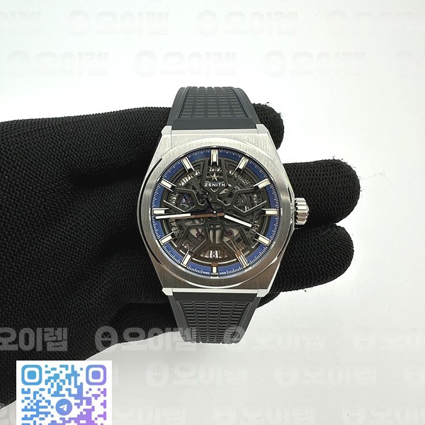 LF공장 제니스 데피 클래식 스켈레톤 스틸 블랙블루다이얼 러버스트랩 ZEN048A - Defy Classic Skeleton SS/RU Ske LF V2 A2892