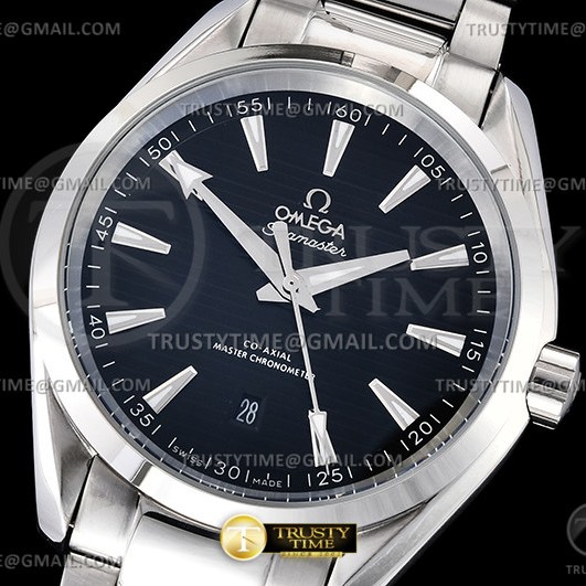 A8공장 오메가 아쿠아테라 150M 스틸 블랙다이얼 브레이슬릿 Aqua Terra 150m SS/SS Black A8F A2813