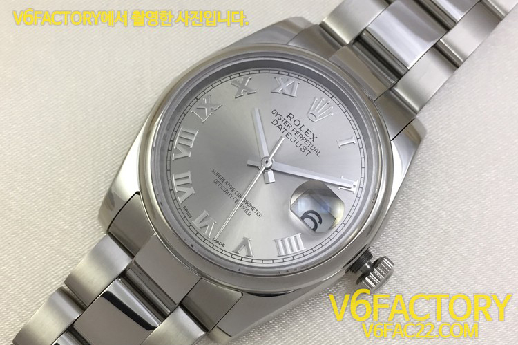 BP공장 롤렉스 데이저스트 스틸 그레이 로만 다이얼 Rolex DateJust SS&Gray Roman Dial 브레스렛 V2