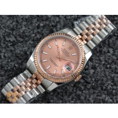 BP공장 롤렉스 데이저스트1 로즈골드 콤비 핑크 다이얼 바인덱스 Rolex Datejust1 RG Combi Pink Dial Bar Index  쥬빌레 브레이슬릿