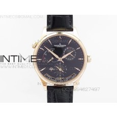 예거르쿨트르 마스터 MASTER CONTROL POWER RESERVE RG BLACK DIAL ON BROWN LEATHER STRAP A939