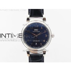 MK공장 IWC 다 빈치 스틸 블루다이얼 IW356601 DA VINCI IW356601 SS BLUE DIAL SS A2892 ON BLUE LEATHER STRAP