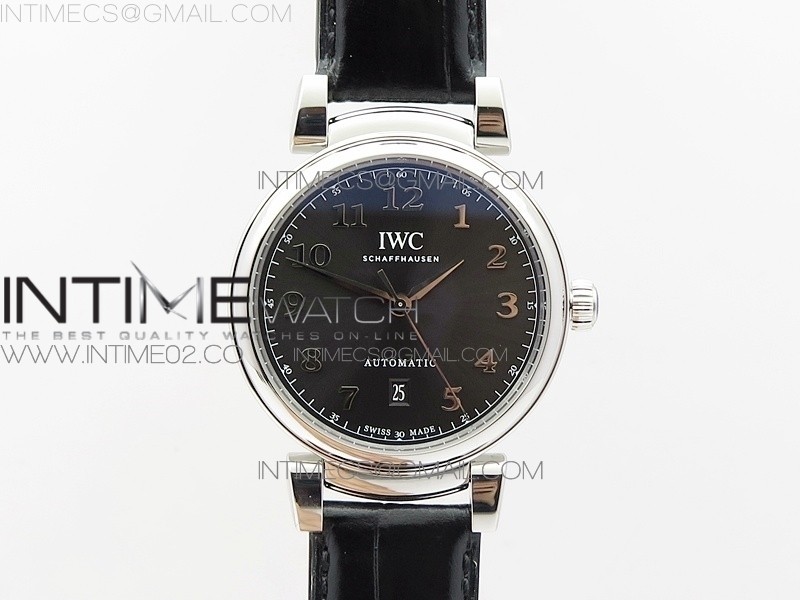 MK공장 IWC 다 빈치 스틸 그레이다이얼 DA VINCI IW356601 SS GRAY DIAL SS A2892 ON BLACK LEATHER STRAP