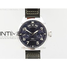 YL공장 IWC 빅파일럿 애뉴얼캘린더 스틸 어린왕자에디션 BIG PILOT REAL PR IW502703 SS BLUE DIAL ON BLACK CALFSKIN STRAP A52850