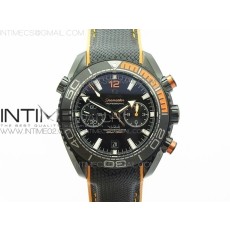 OM공장 오메가 씨마스터 플래닛오션 크로노그래프 DLC블랙케이스 PLANET OCEAN MASTER CHRONOMETER CHRONO DLC BLACK DIAL ON NYLON STRAP A9900