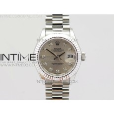 BP공장 롤렉스 여성용 데이저스트 28mm 스틸 실버 텐포인트다이얼 프레지던트브레이슬릿 DATEJUST 28MM SS SILVER DIAL ON SS BRACELET ETA2671