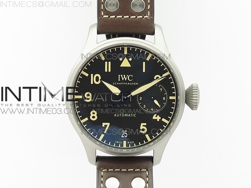 ZF공장 IWC 빅파일럿 IW501004 TI 스틸 블랙빈티지다이얼 파일럿가죽스트랩 BIG PILOT IW501004 TI  BLACK DIAL ON BROWN LEATHER STRAP A52110