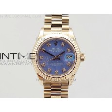 BP공장 롤렉스 데이저스트 28mm 로즈골드금장 블루다이얼 브레이슬릿 DATEJUST 28MM RG DIAMOND BEZEL BLUE TEXTURED DIAL ON RG BRACELET ETA2671