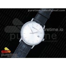 오데마피게 쥴스 오데마 데이트 39mm 스틸 화이트다이얼 가죽스트랩 Jules Audemars Date 39mm SS White Dial on Black Leather Strap MIYOTA 9015