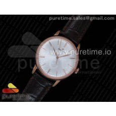 제니스 엘리트 클래식 42 로즈골드금장 실버다이얼 가죽스트랩 Elite Classic 42 RG Silver Dial on Brown Leather Strap MIYOTA 9015