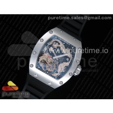 tw공장 리차드밀 RM057 투어빌론 스틸 드래곤다이얼 블랙러버스트랩 RM057 Tourbillon SS Dragon Dial on Black Rubber Strap