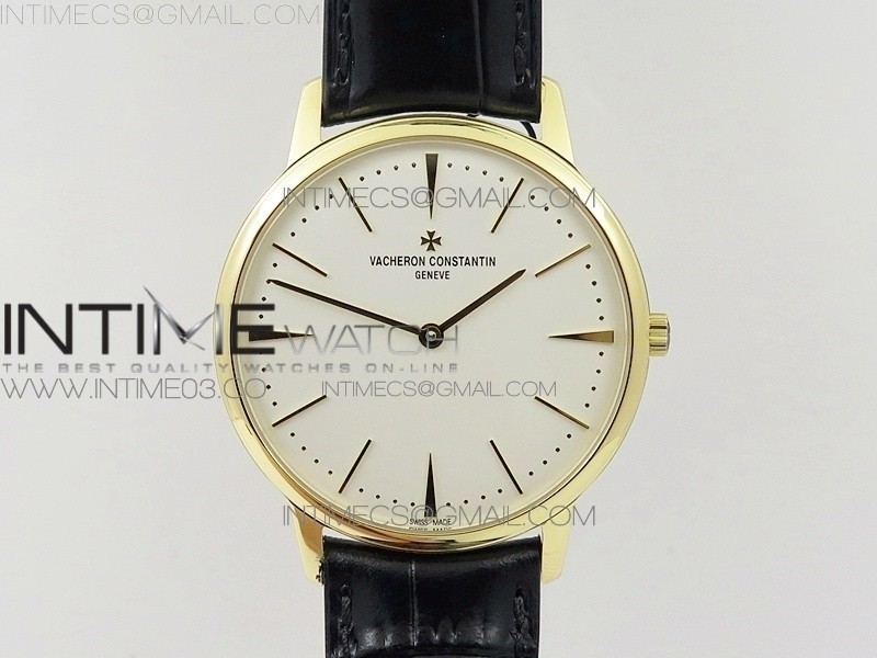 MK공장 바쉐론콘스탄틴 패트리모니 옐로우골드금장 화이트다이얼 가죽스트랩 PATRIMONY 81180 YG WHITE DIAL ON BROWN LEATHER MIYOTA 9039