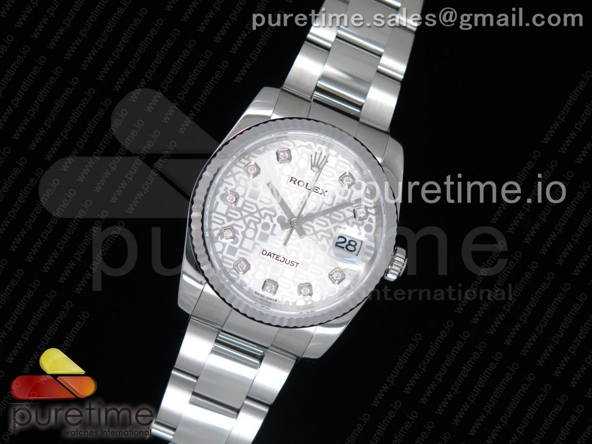 DJ공장 롤렉스 904 데이저스트36 스틸 실버컴퓨터다이얼 플루티드베젤 오이스터브레이슬릿 DateJust 36 SS 116234 Fluted Bezel Silver Computer Dial on SS Oyster Bracelet A2836