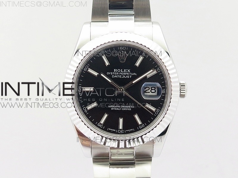 BP공장 2824무브 롤렉스 데이저스트2 41 스틸 블랙다이얼 오이스터브레이슬릿 DATEJUST II 126334 41MM SS  BLACK DIAL STICKS MAKERS ON OYSTER BRACELET