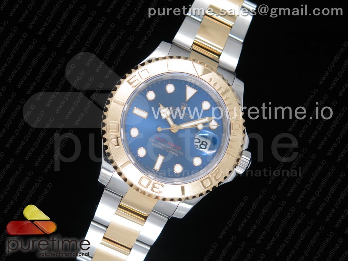 GM공장 롤렉스 요트마스터1 옐로우골드콤비 블루다이얼 브레이슬릿 Yacht-Master 116623 YG Wrapped Blue Dial on SS/YG Bracelet SA3135