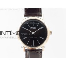 BBR공장 피아제 알티플라노 로즈골드금장 블랙다이얼 가죽스트랩 ALTIPLANO RG BLACK DIAL ON BROWN LEATHER STRAP A430P