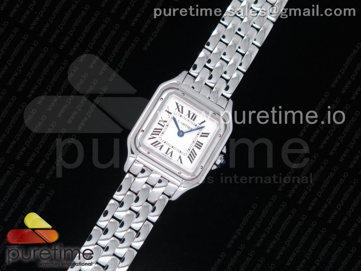 K11공장 까르띠에 팬더 레이디즈 27 스틸 화이트다이얼 브레이슬릿 Panthère Secrete Ladies 27mm SS White Dial on SS Bracelet Ronda Quartz