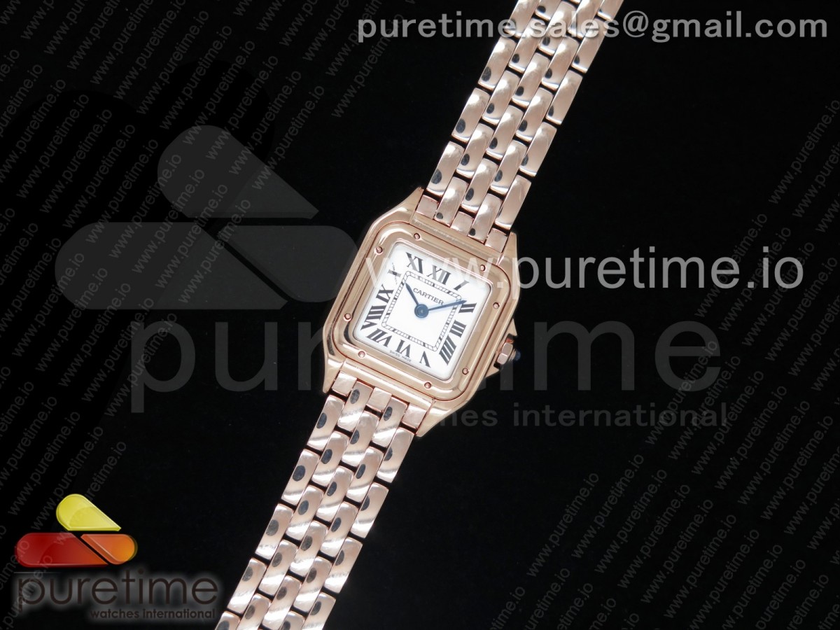 K11공장 까르띠에 팬더 레이디즈 22 로즈골드금장 화이트다이얼 브레이슬릿 Panthère Secrete Ladies 22mm RG White Dial on RG Bracelet Ronda Quartz