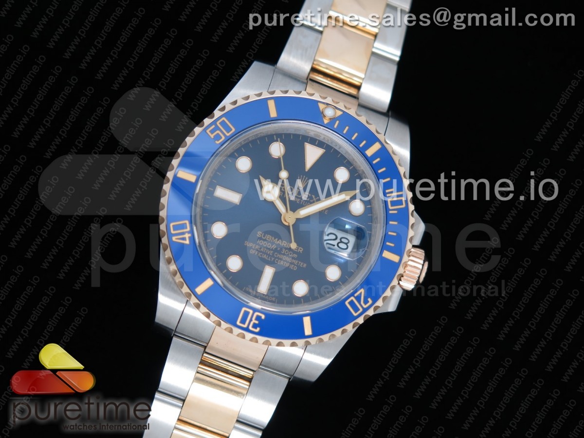 GM공장 롤렉스 서브마리너 포금 콤비 블루다이얼 904 Submariner 116613 LB  Wrapped Gold Blue Dial on SS/YG Bracelet SA3135