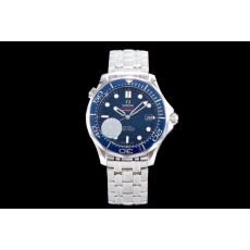 KM공장 오메가 씨마스터 다이버300 스틸 블루 브레이슬릿 Seamaster 300M Chronometer SS Blue on SS Bracelet