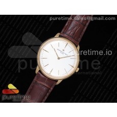 KZ공장 바쉐론콘스탄틴 패트리모니 옐로우골드 금통 화이트다이얼 가죽스트랩 Patrimony Calatrava YG White Dial on Brown Leather Strap MIYOTA 9015