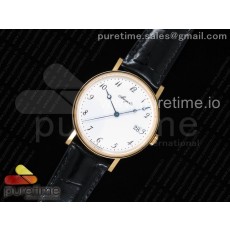 FK공장 V2 브레게 클래식 5177 옐로우골드금통 화이트다이얼 가죽스트랩 Classique Auto 5177 YG White Dial on Black Leather Strap MIYOTA 9015 V2