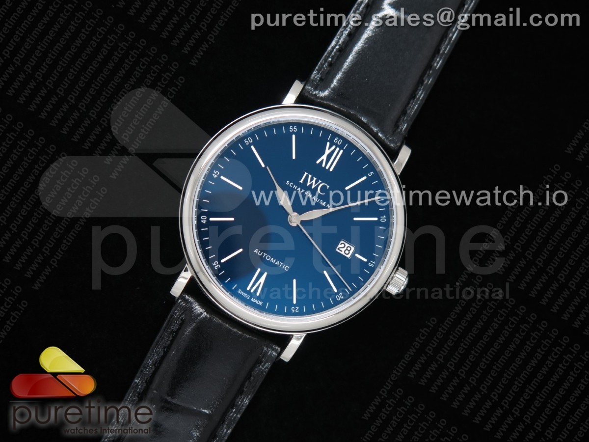 FK공장 IWC 포르토피노 스틸 블루다이얼 가죽스트랩 Portofino Automatic SS Blue Dial on Black Leather Strap A2892