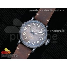 XF공장 45MM 파일럿 타입 20 엑스트라 스페셜 브라운다이얼 아쏘스트랩 Pilot Type 20 Extra Special 45mm Aged SS Case Brown Dial on Assolumate Strap A2824