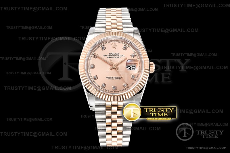 BP공장 롤렉스 데이저스트 36 로즈골드 콤비 로즈골드다이얼 브레이슬릿 DateJust 36mm Jub Flt RG/SS Rose Gold Diam BP A2813