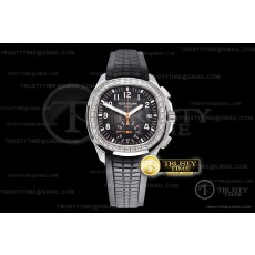 YL공장 파텍필립 아쿠아넛 크로노그래프 블랙다이얼 러버스트랩 Aquanaut Chrono 5968A Baug D SS/RU (Blk) Blk YLF A7750