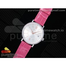 MF공장 포르토피노 37MM 실버다이얼 악어스트랩 Portofino Automatic 37 SS Silver Dial RG Markers on Pink Crocodile Strap A35111