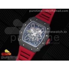 KV공장 V3 리차드밀 RM035-02 스켈레톤다이얼 러버스트랩 RM035-02 Skeleton Dial Red on Red Rubber Strap MIYOTA8215 V3