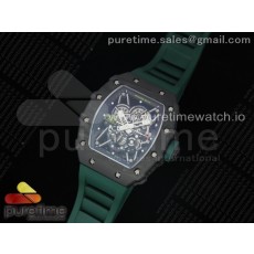 KV공장 V3 리차드밀 RM035-02 스켈레톤다이얼 러버스트랩 RM035-02 Skeleton Dial Green on Green Rubber Strap MIYOTA8215 V3