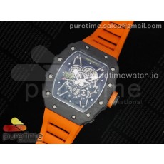 KV공장 V3 리차드밀 RM035-02 스켈레톤다이얼 러버스트랩 RM035-02 Skeleton Dial Orange on Orange Rubber Strap MIYOTA8215 V3