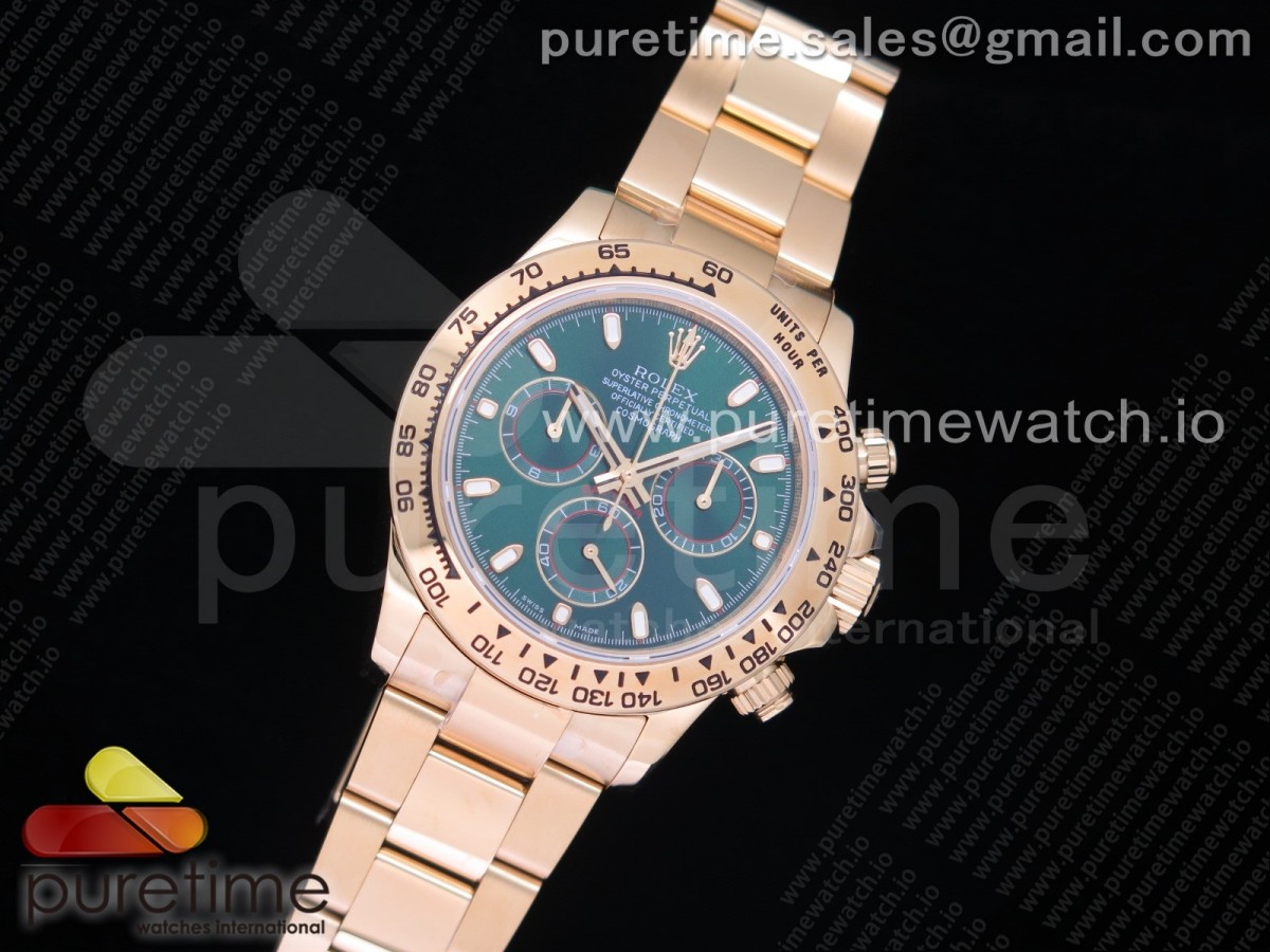 OM공장 롤렉스 데이토나 녹금 Daytona 116508 YG Green Dial on YG Bracelet A4130