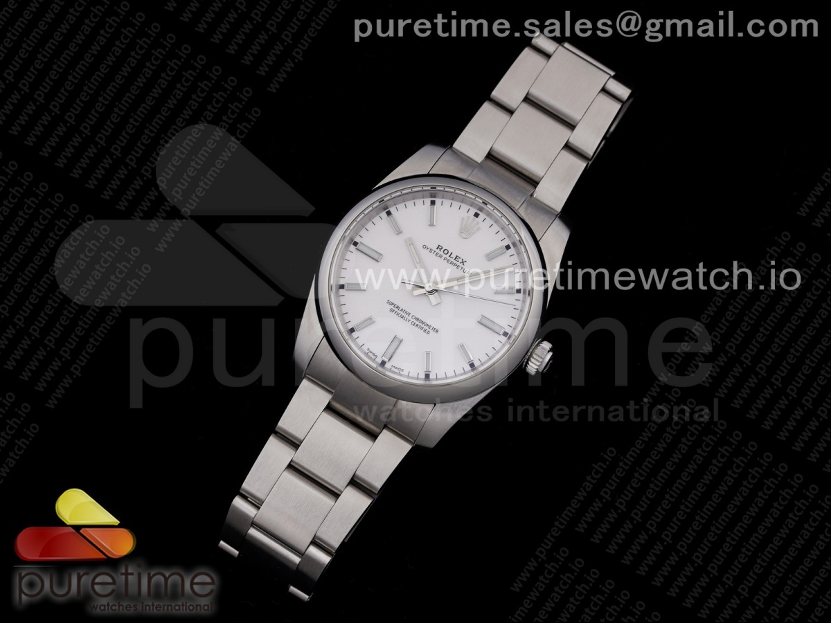 AC공장 오이스터 34MM 화이트다이얼 브레이슬릿 Oyster Perpetual 34mm 114200 White Dial on SS Bracelet A2824