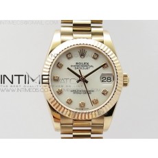 BP공장 롤렉스 데이저스트 31 로즈골드금통 자개다이얼 브레이슬릿2813 Datejust 31mm 278275 RG White Crystal Markers Dial on RG President Bracelet