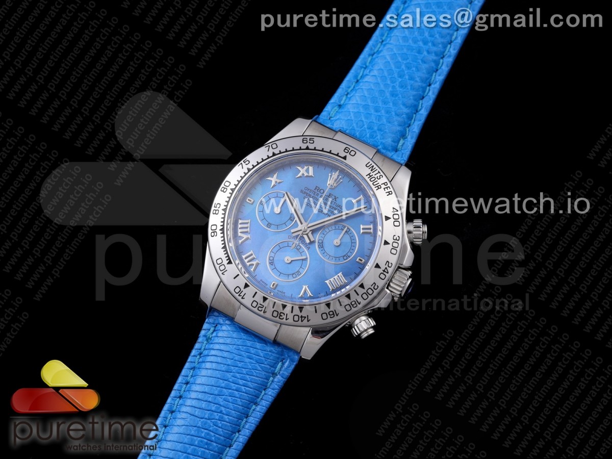 OX공장 데이토나 블루다이얼 가죽스트랩 Daytona 116519 Blue Dial on Blue Leather Strap A7750