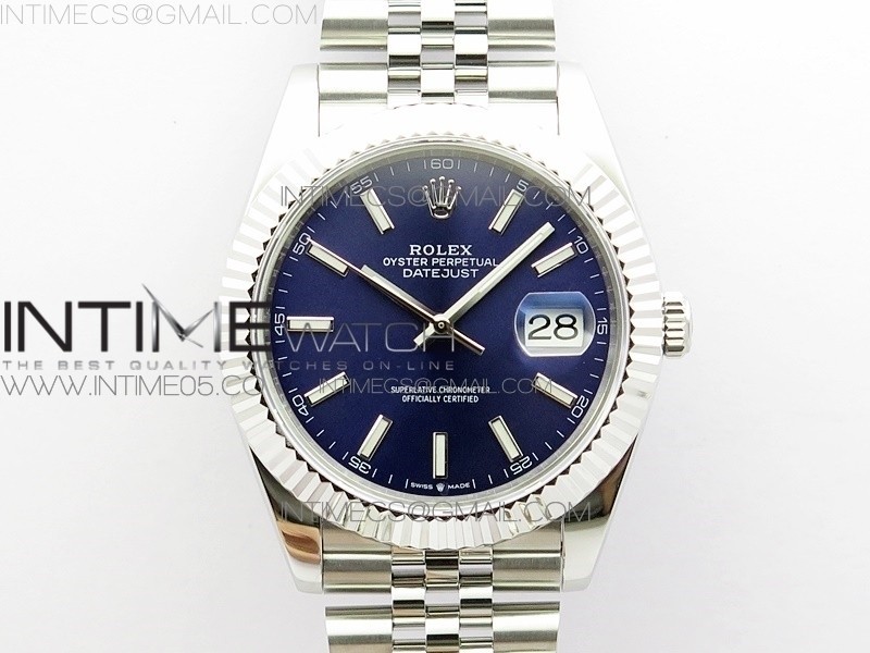 BP공장 롤렉스 데이저스트 41 블루다이얼 플루티드베젤 쥬빌레브레이슬릿3235 DateJust 41 126334 SS New Version Blue Dial on Jubilee Bracelet