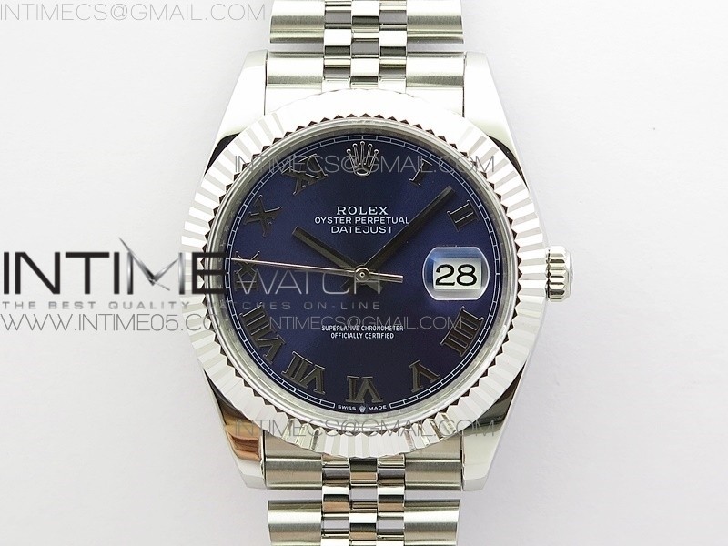 BP공장 롤렉스 데이저스트 41 블루다이얼 브레이슬릿3235 DateJust 41 126334 SS New Version Blue Roman Markers Dial on Jubilee Bracelet