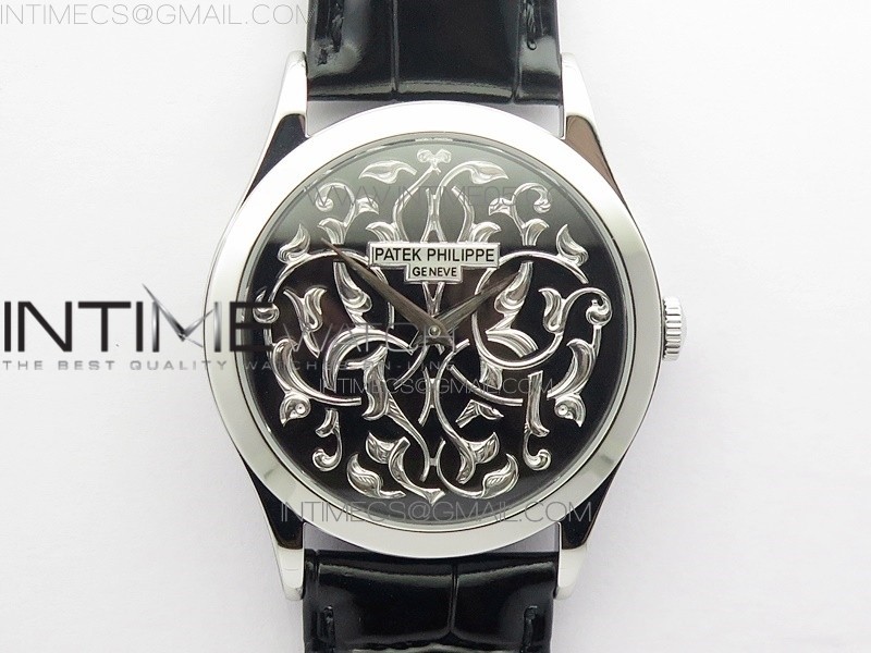 FL공장 클래식 5088 인그레이브드가죽스트랩 Classic 5088 100P Engraved Case Engraved Dial on Black Leather strap Cal.240