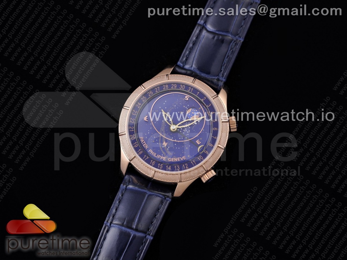 OX공장 6102P 문 로골 블루다이얼 가죽스트랩 Grand Complications 6102P Moon RG OXF Best Edition Blue Dial on Blue Leather Strap A240