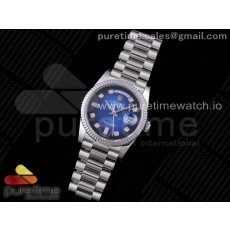 GM공장 데이데이트 36 블루다이얼 2836 Day Date 36 128239 GMF 1:1 Best Edition 904L Steel Blue Dial Diamonds Markers on Bracelet A2836